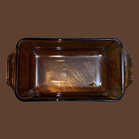 Vintage Amber Anchor Hocking 5 X 9 in Loaf Pan #441 - Picture 1 of 4